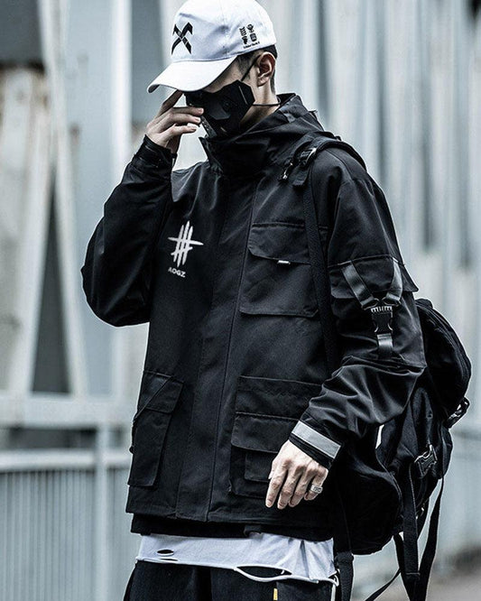Veste Urbaine Tech Haute Visibilité - veste techwear - Veste Urbaine Réfléchissante pour Plus de Visibilité