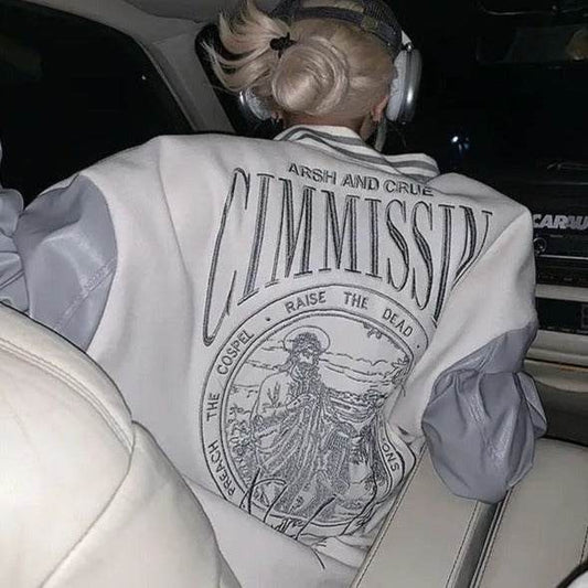 Veste Varsity Beige - veste varsity - Veste Varsity Beige élégante pour un style Y2K