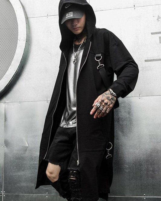 Manteau Long à Capuche Polyvalent