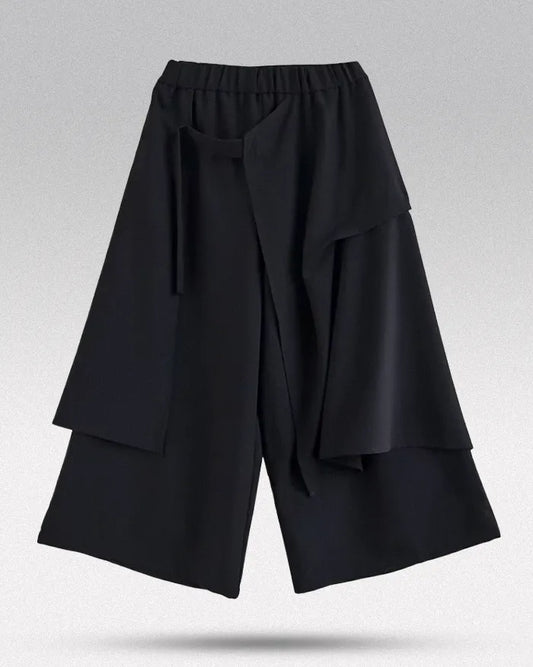 Pantalons Hakama Chic à Double Couche