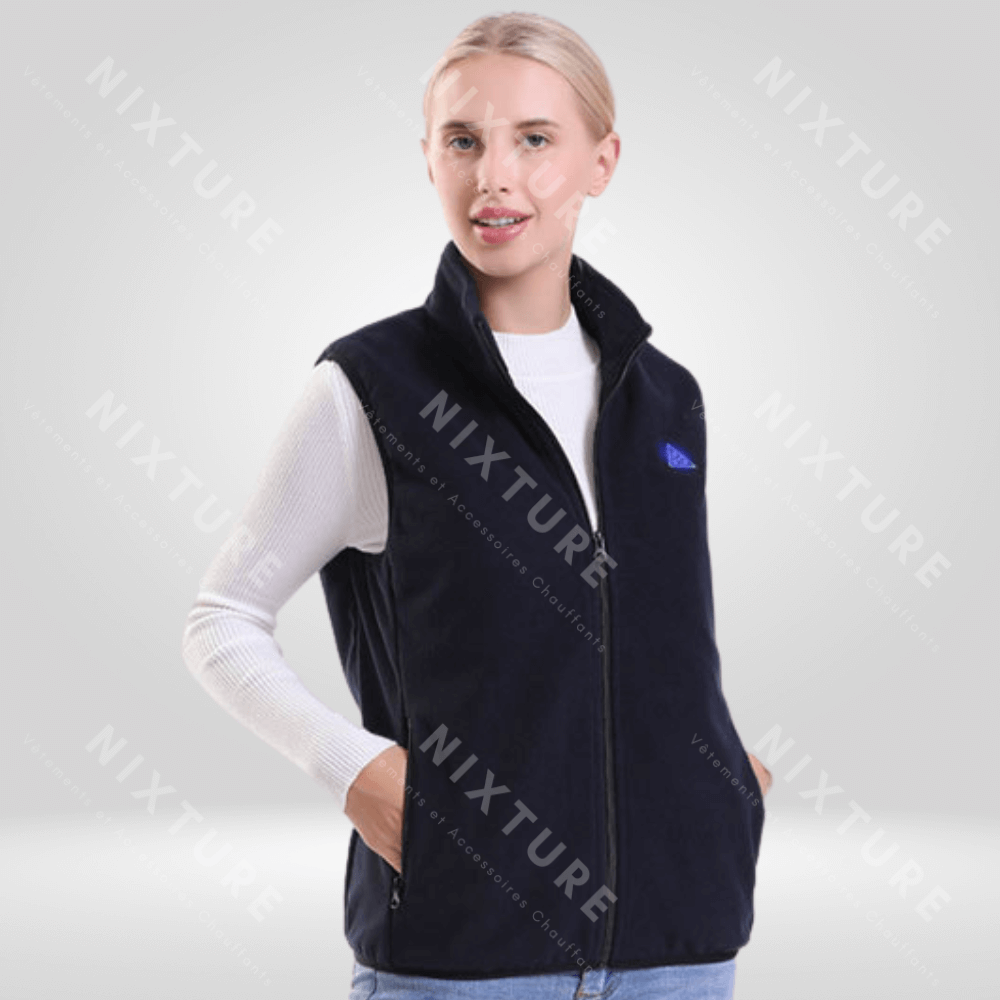 gilet chauffant bleu