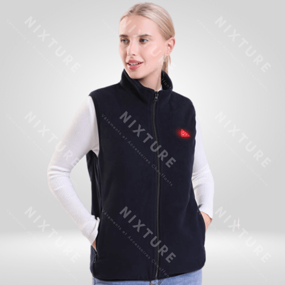 gilet chauffant bleu