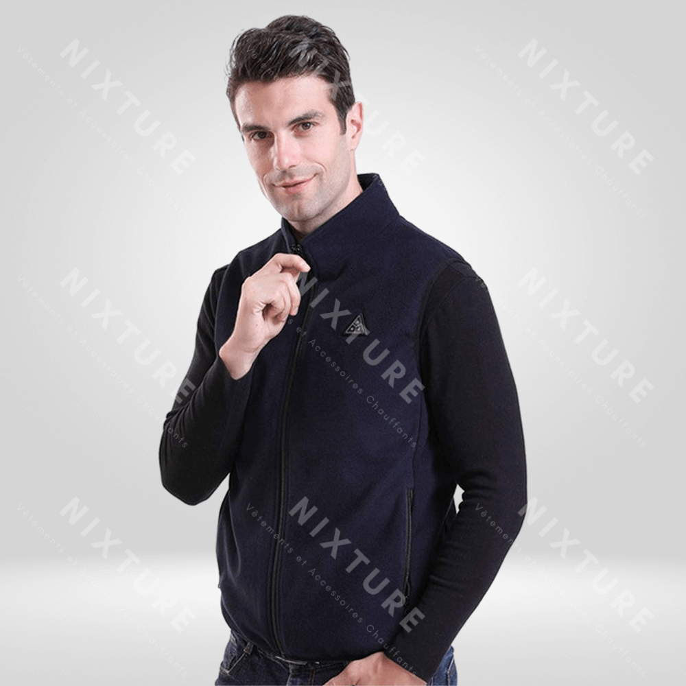 gilet chauffant bleu