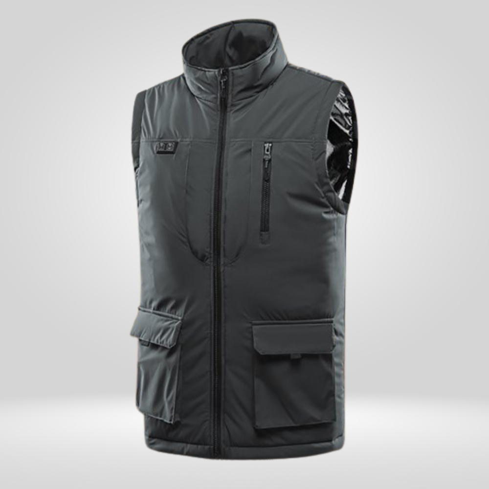 Gilet chauffant armée verte
