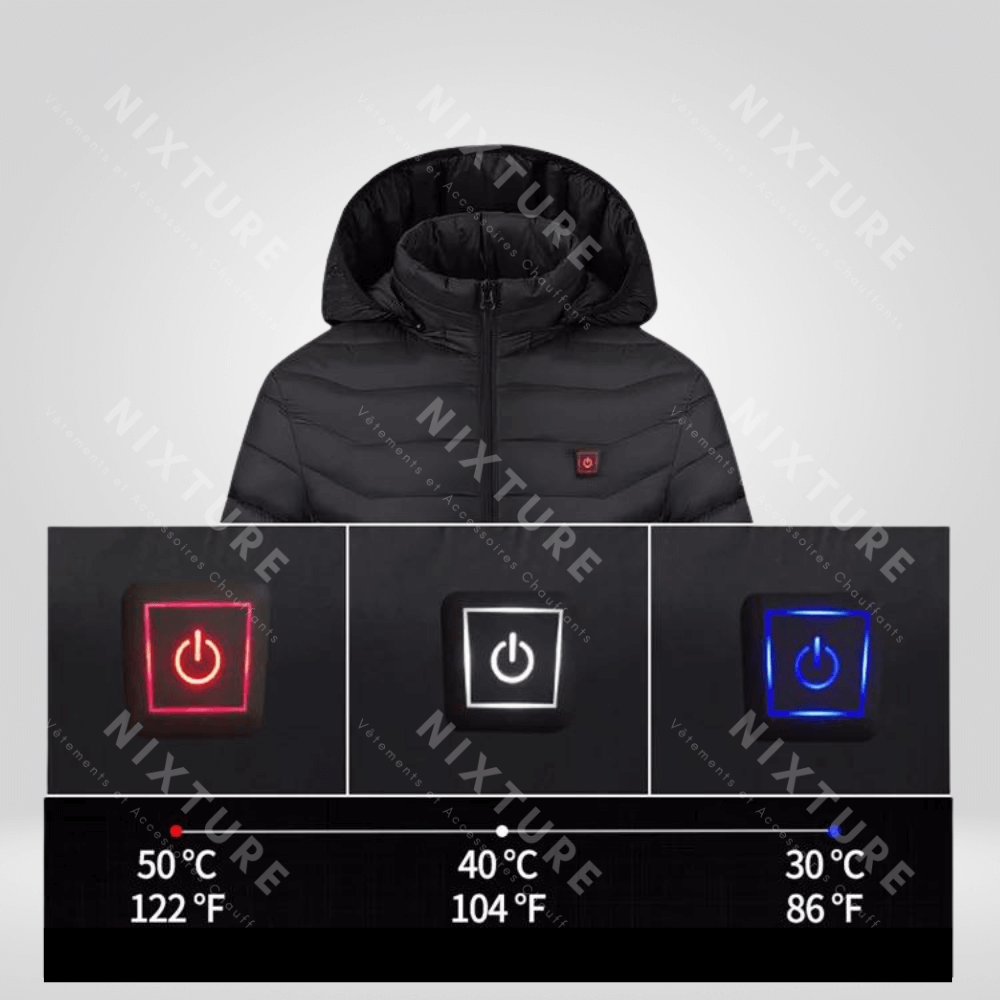 Doudoune Chauffante Rouge Details