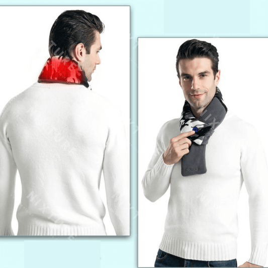 cache cou chauffant Gris