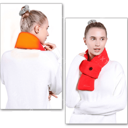 cache cou chauffant rouge