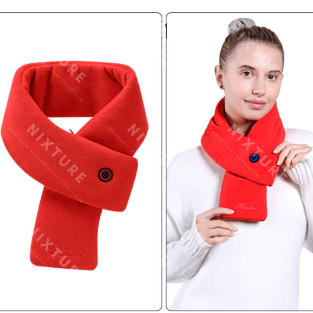 echarpe chauffante rouge
