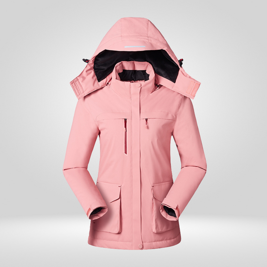 veste chauffante softshell rose