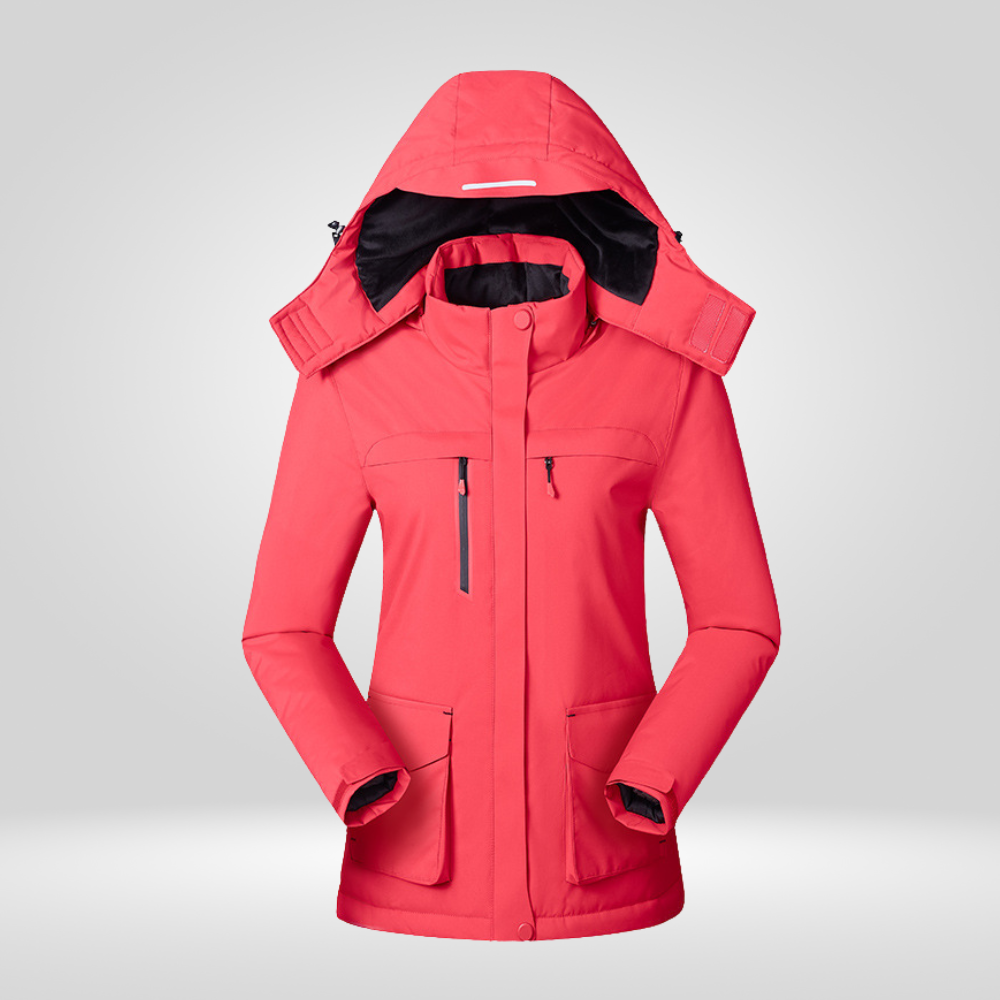 veste chauffante softshell rouge