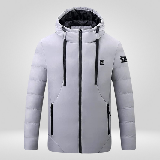 Veste chauffante electrique gris clair