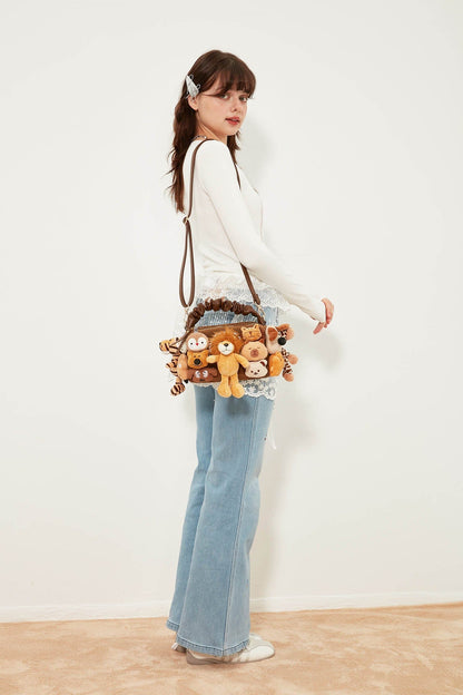 Sac de transport pour animaux en peluche charmant