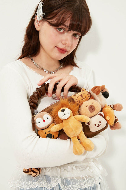 Sac de transport pour animaux en peluche charmant