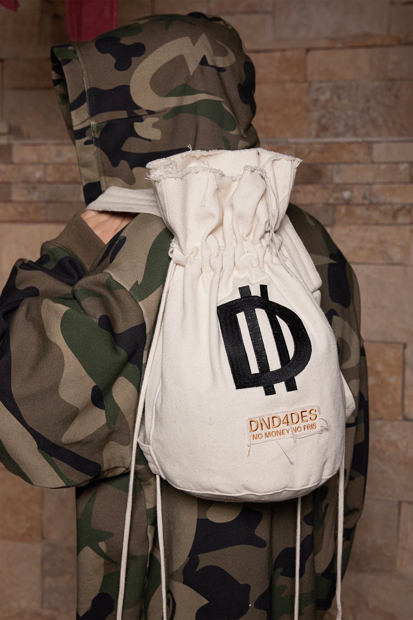 Sac à dos seau chic avec cordon de serrage