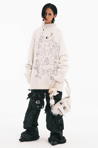 Sac en fourrure inspiré des squelettes