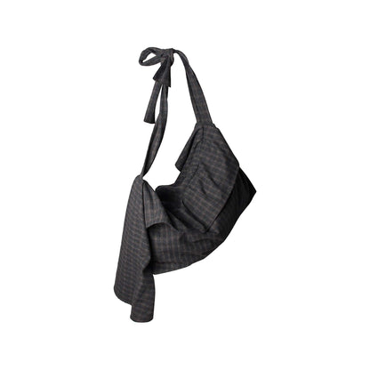 Sac Hobo en Laine à Carreaux Élégant