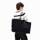 Sac en velours côtelé et cuir élégant