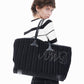 Sac en velours côtelé et cuir élégant
