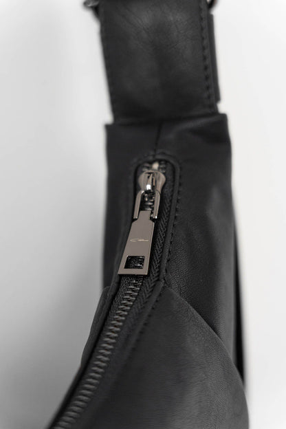 Sac fourre-tout en cuir ciré plissé élégant