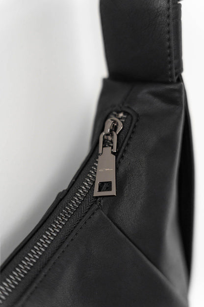 Sac fourre-tout en cuir ciré plissé élégant