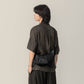 Sac fourre-tout en cuir ciré plissé élégant
