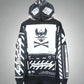 Hoodie zippé au style futuriste