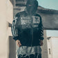 Hoodie zippé au style futuriste