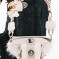 Sac en fourrure inspiré des squelettes