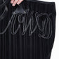Sac en velours côtelé et cuir élégant