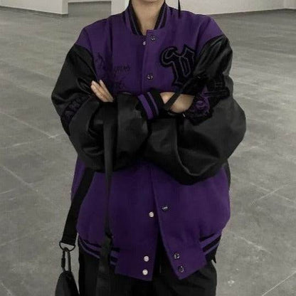 Veste varsity violette