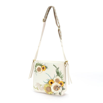 Sac brodé de tournesol chic