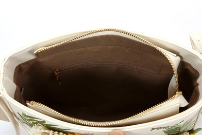 Sac brodé de tournesol chic