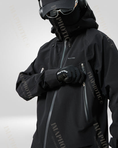 Veste coupe-vent noire élégante