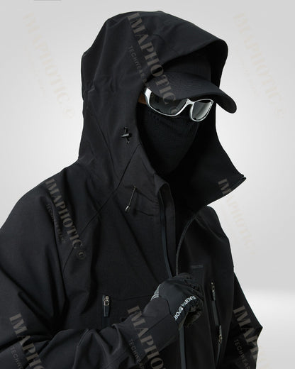 Veste coupe-vent noire élégante