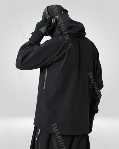 Veste coupe-vent noire élégante