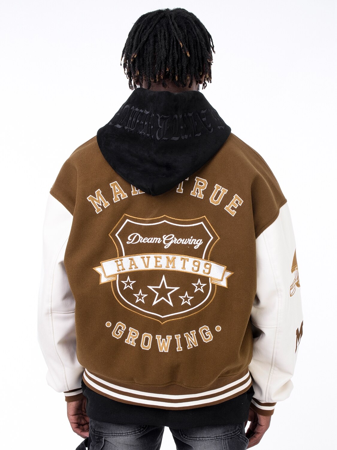 Veste varsity marron
