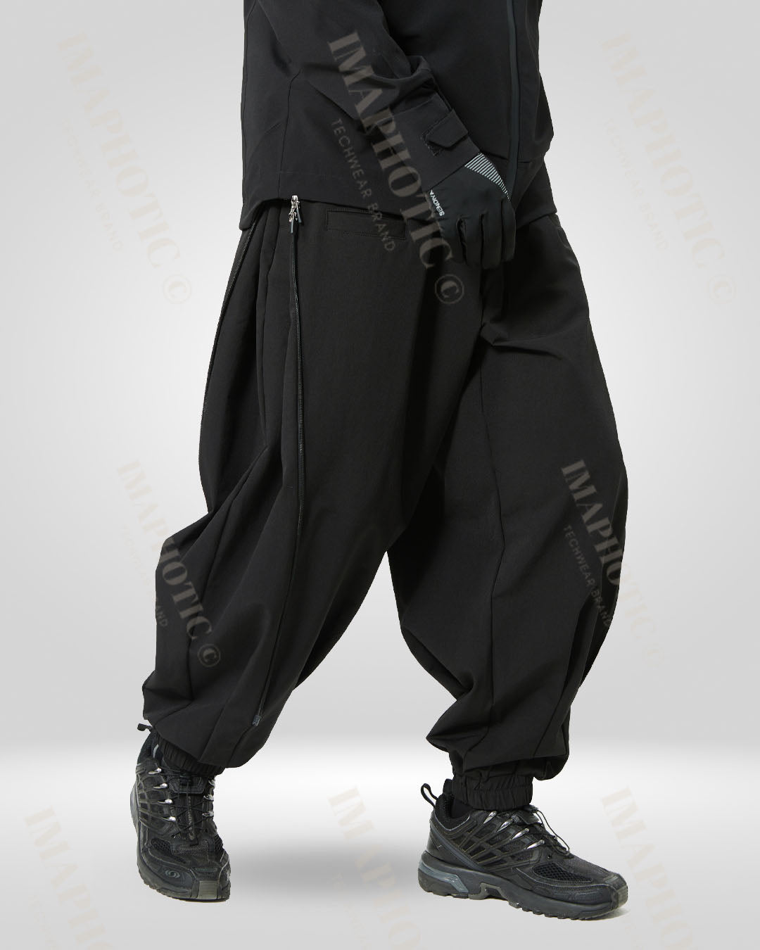 Pantalons larges noirs chics