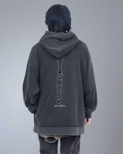 Sweat à Capuche Squelette Découpé Cool