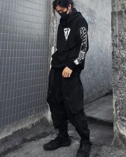 Hoodie Graphique Crâne High-Tech