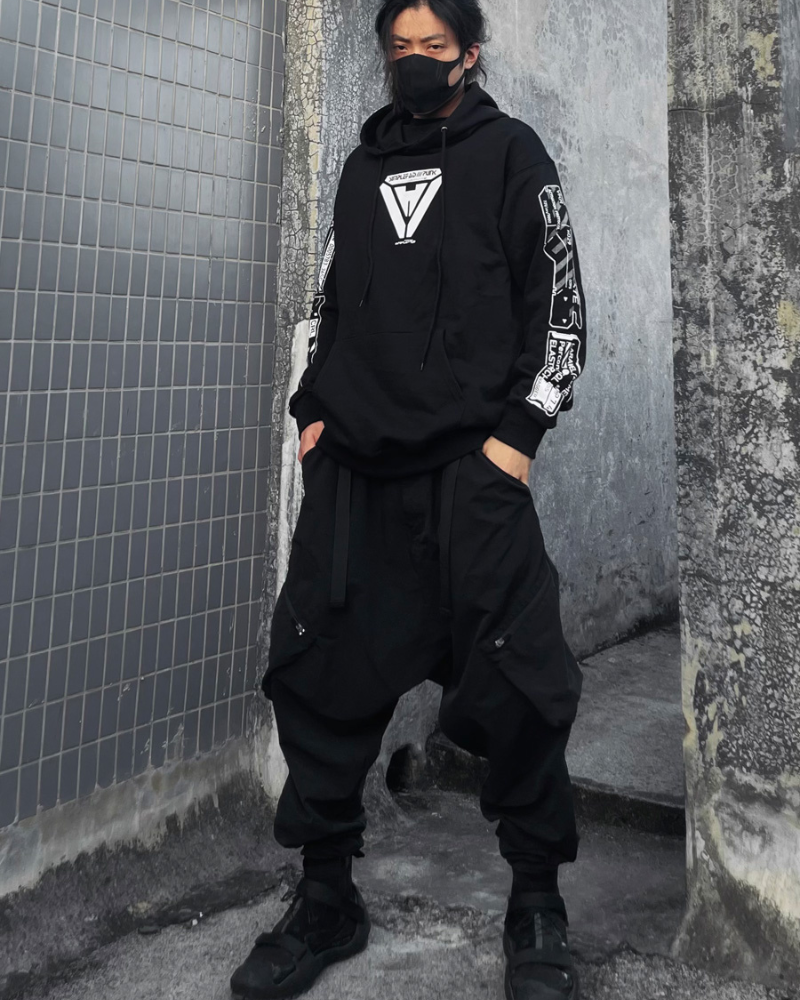 Hoodie Graphique Crâne High-Tech