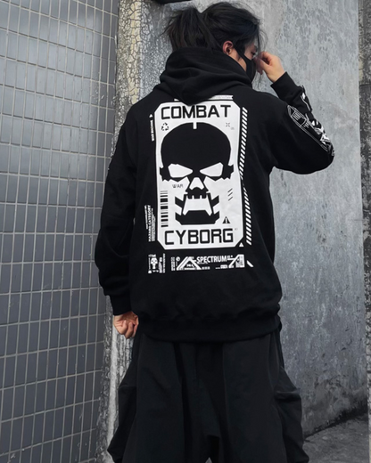 Hoodie Graphique Crâne High-Tech