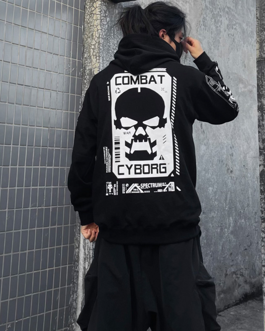 Hoodie Graphique Crâne High-Tech