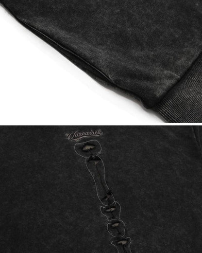 Sweat à Capuche Squelette Découpé Cool