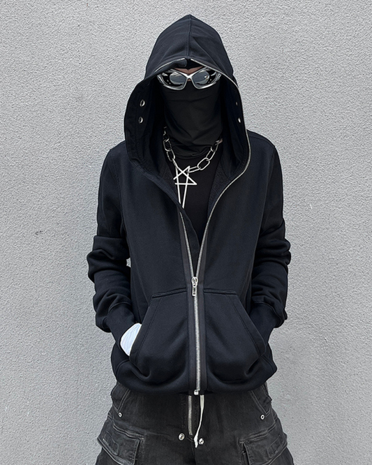 Hoodie Zippé Découpé Audacieux
