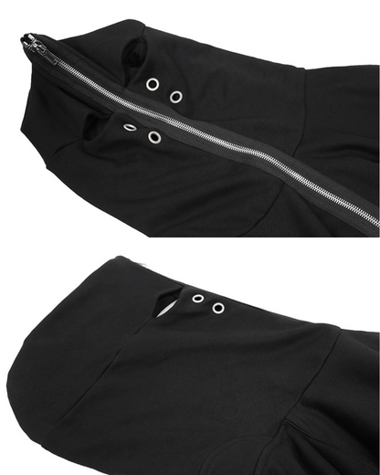 Hoodie Zippé Découpé Audacieux