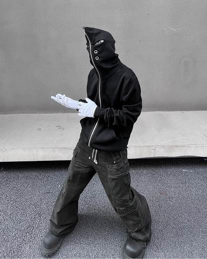 Hoodie Zippé Découpé Audacieux