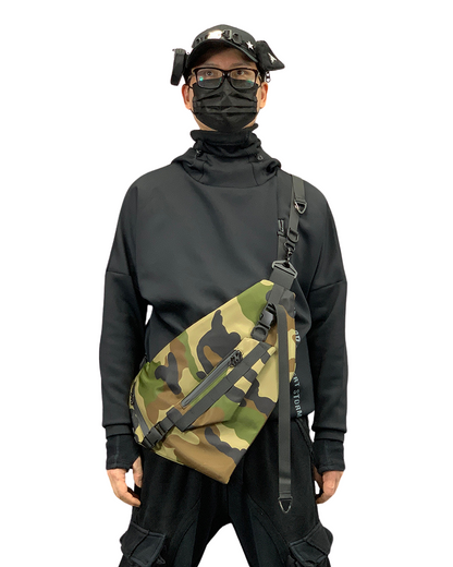 Sac à bandoulière noir multi-usages