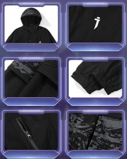 Hoodie à Poche Graphique Élégant