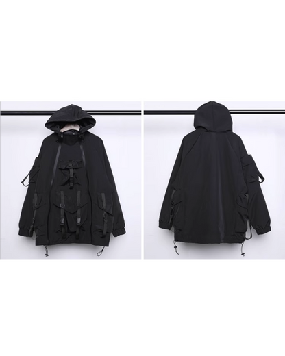 Veste à Capuche Cyberpunk Futuriste