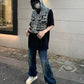 Veste en Jean Découpée Élégante